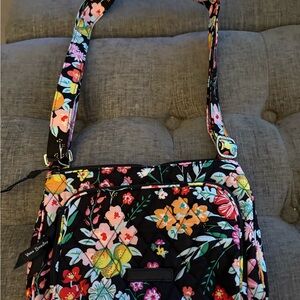 Vera Bradley Black Floral Crossbody Bag